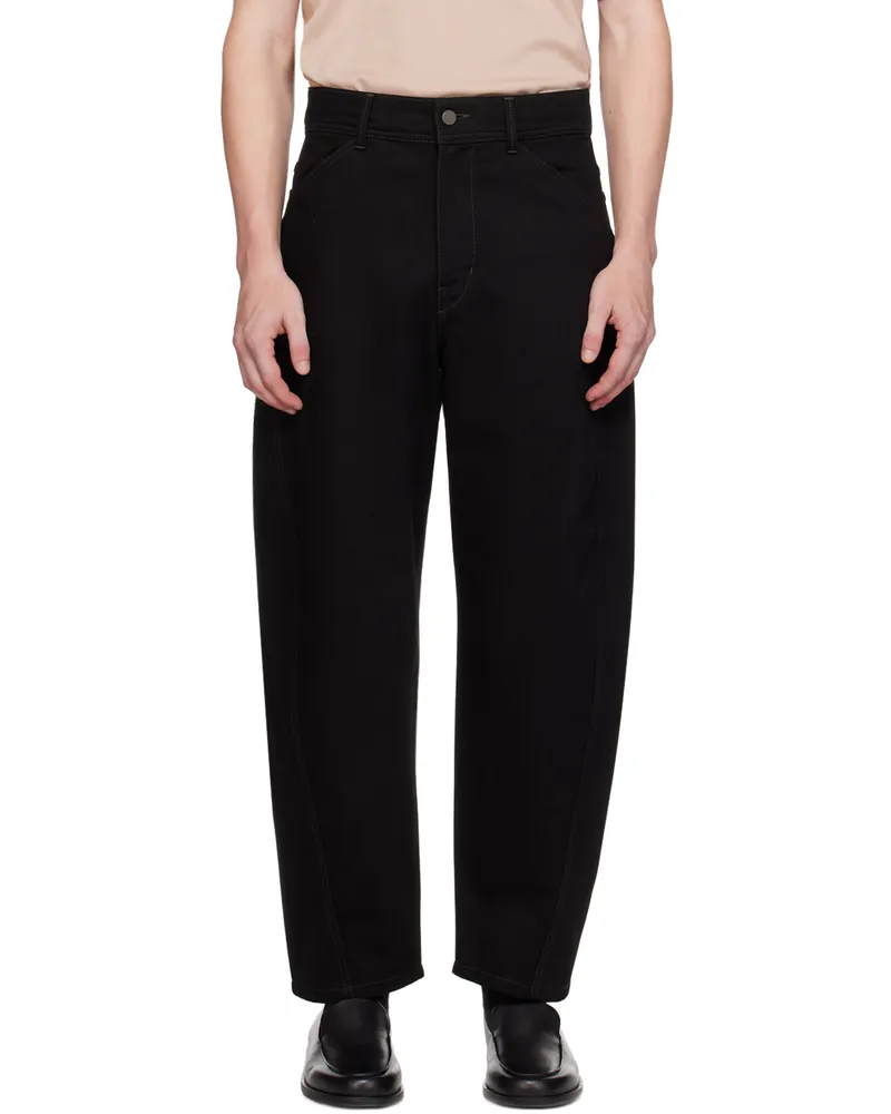 Christophe Lemaire Black Twisted Workwear Jeans Bk999
