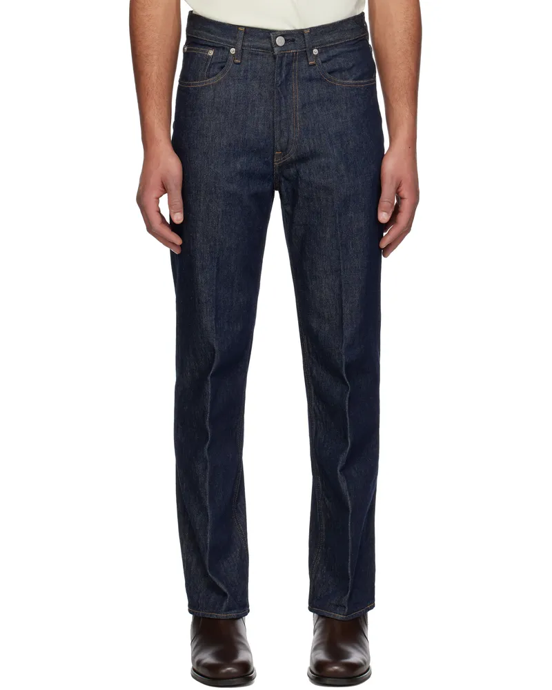AURALEE Indigo Hard Twist Denim 5P Jeans Indigo