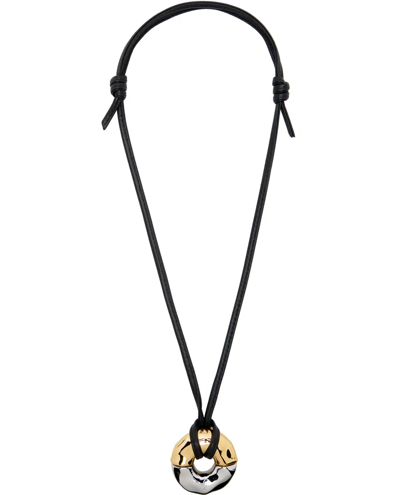 AMI Paris Brass Dune Necklace Or