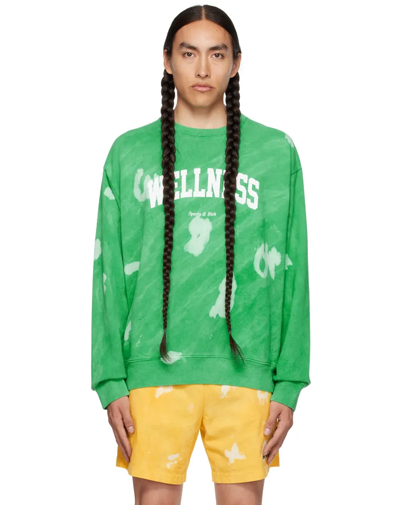 SPORTY & RICH Green 'Wellness' Ivy Sweatshirt Tahiti