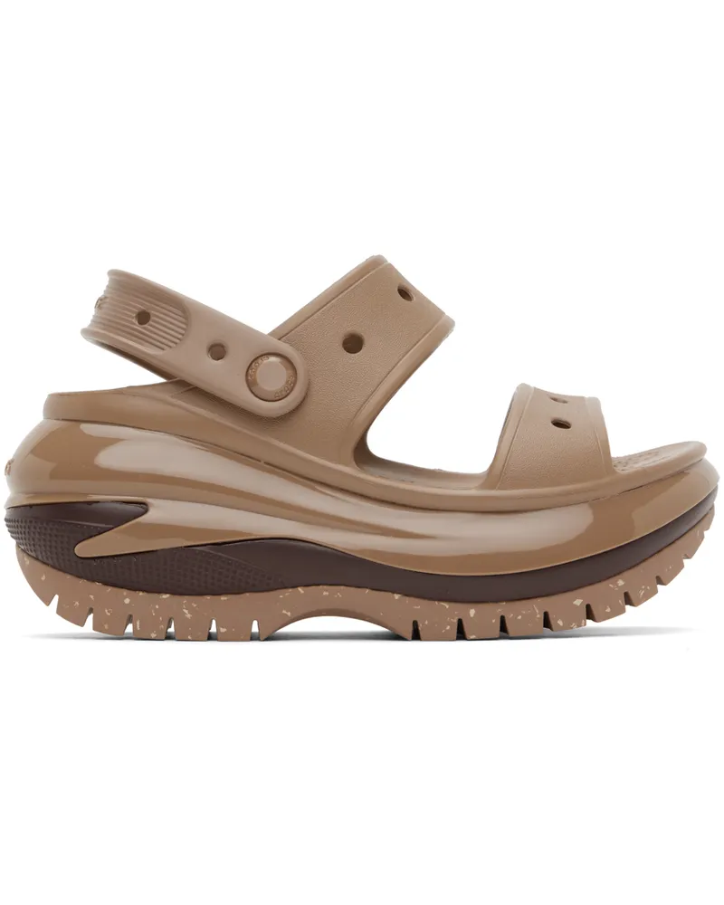 Crocs Brown Mega Crush Sandals Latte