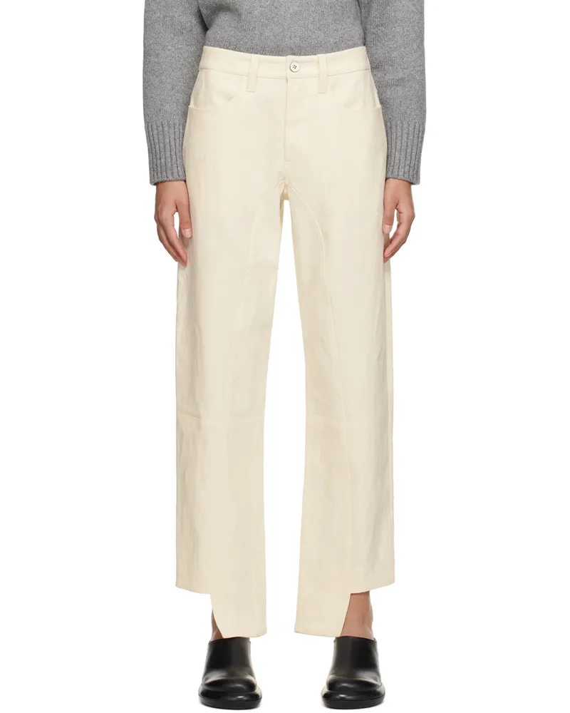 Jil Sander Off-White Stepped Cuff Trousers 101