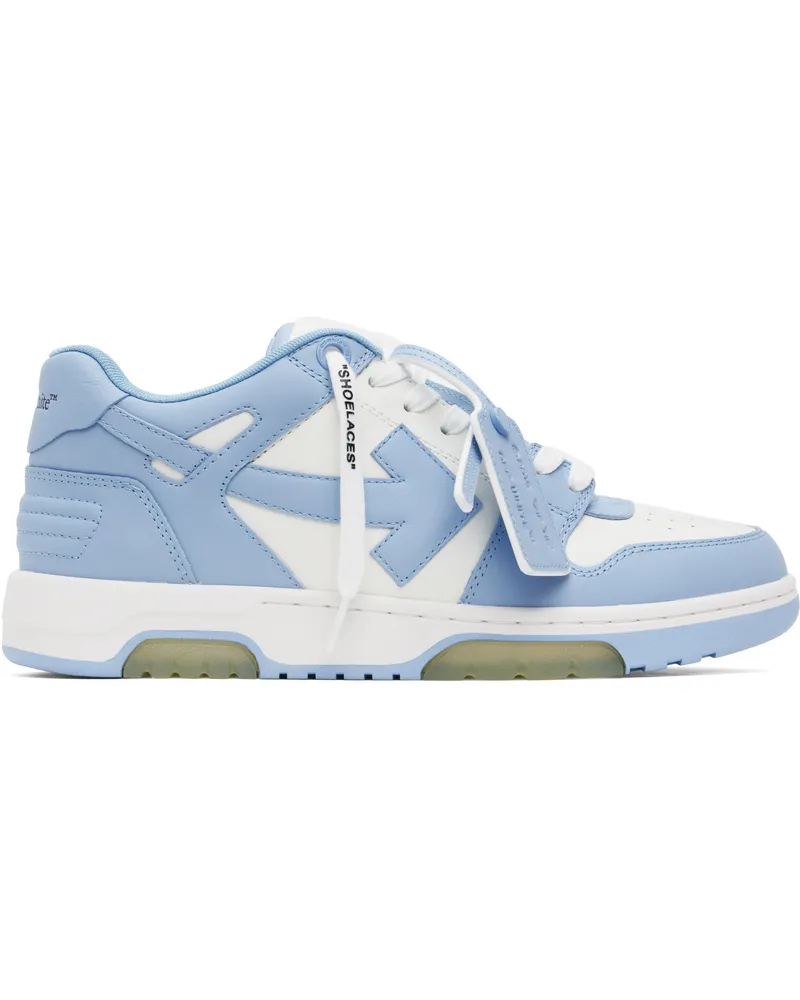 OFF-WHITE White & Blue Out Of Office Sneakers White