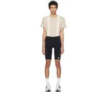Off-White & Black Cargo Bib Shorts