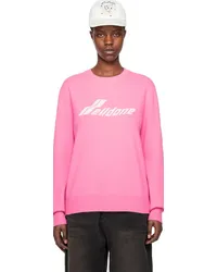 WE 11 DONE Pink Jacquard Sweater Pink