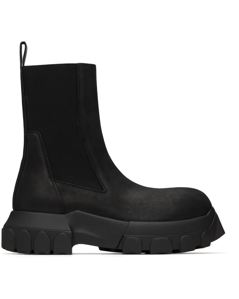 Rick Owens Black Porterville Beatle Bozo Tractor Chelsea Boots 99