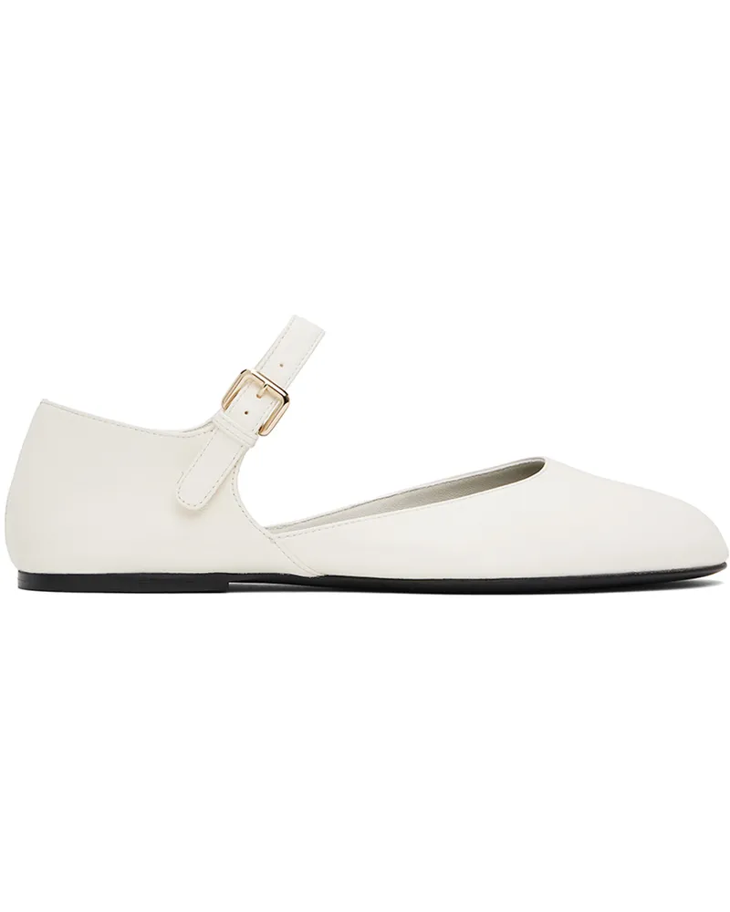 Co White Round Toe D'Orsay Ballerina Flats 110