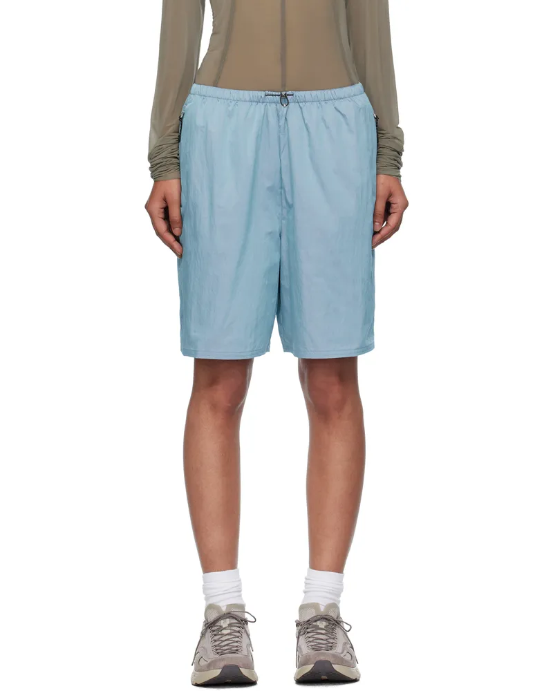 ON Blue Track Shorts Iridescent