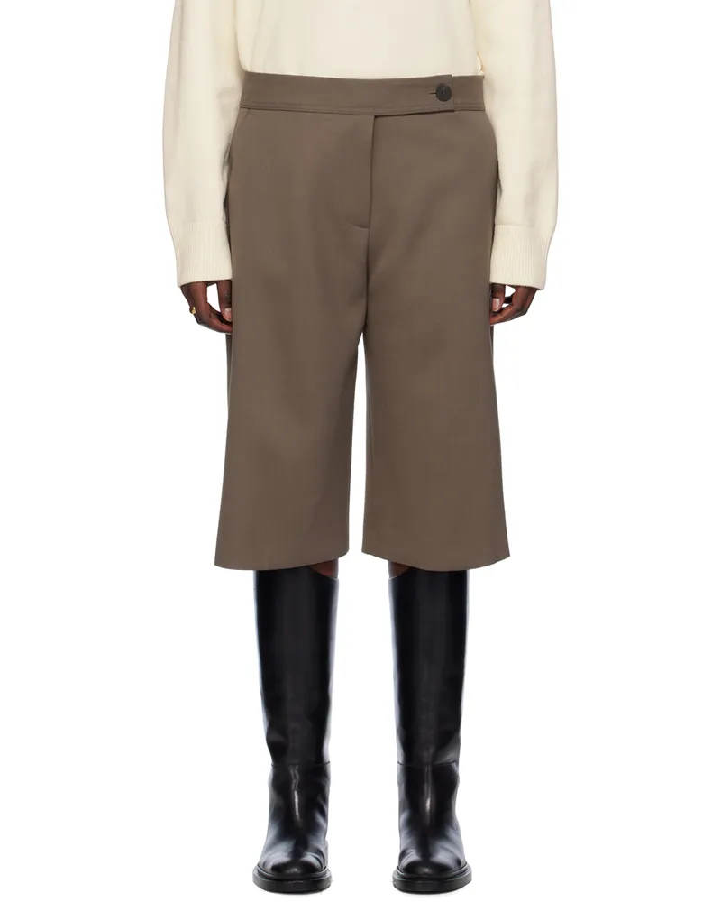 Studio Nicholson Brown City Shorts Rock