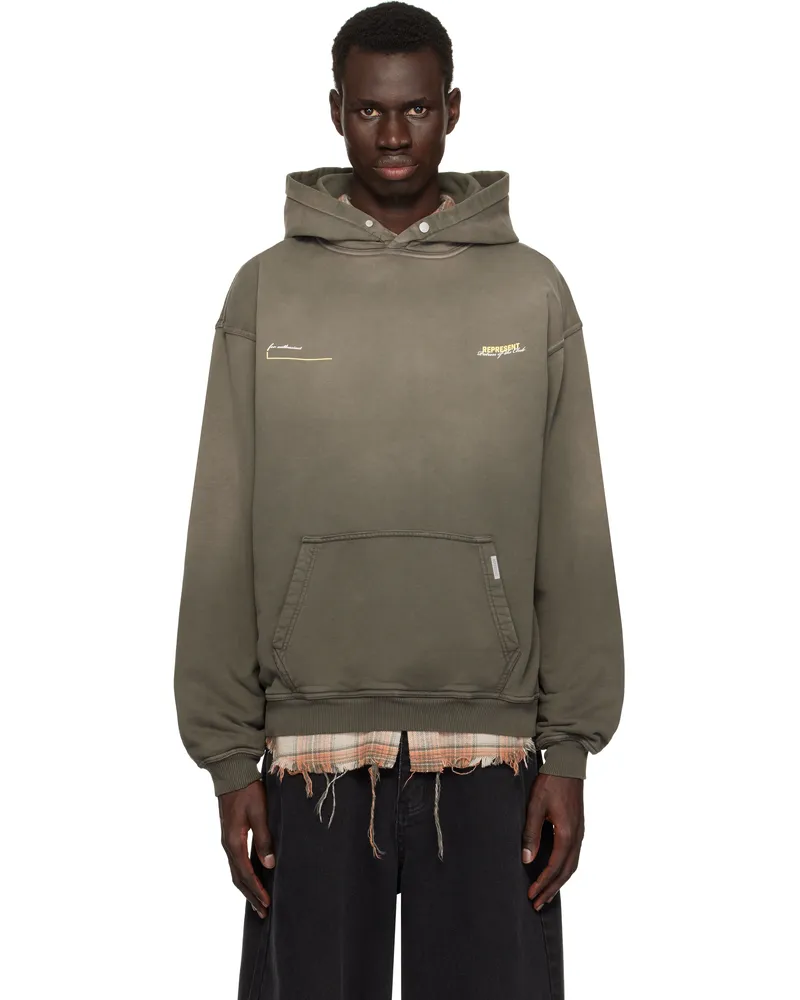 REPRESENT Gray 'Patron Of The Club' Hoodie Washed