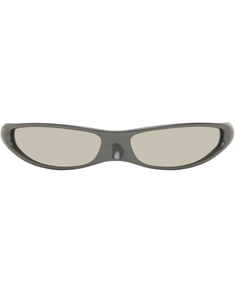 Balenciaga Gray Blade Rectangle Sunglasses 004