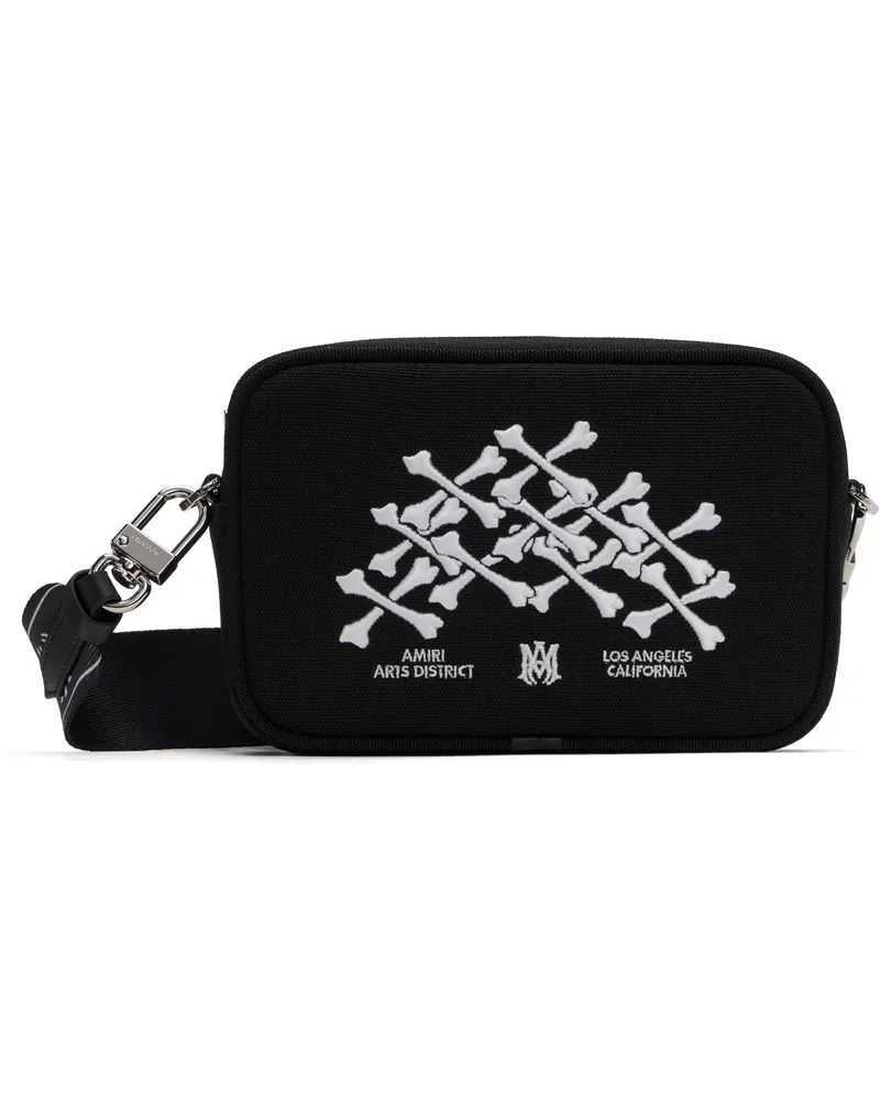 Amiri Black Bones Stacked Camera Case Bag Black