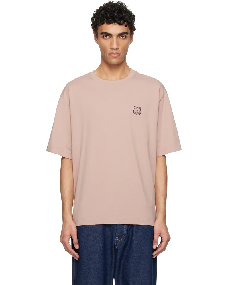 Kitsuné Pink Bold Fox Head Patch Oversize T-shirt 0172