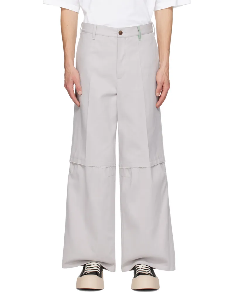 Marni Gray Workwear Trousers 00n15