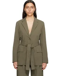 Proenza Schouler Khaki White Label Blazer Wood