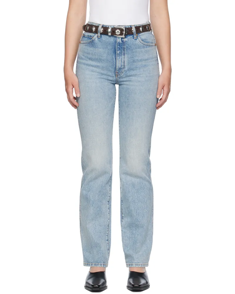 KHAITE Blue 'The Danielle' Stretch Jeans 096
