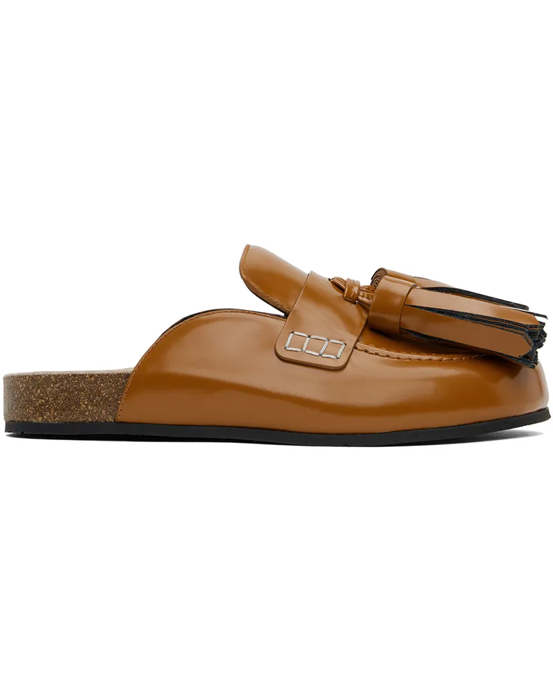 J.W.Anderson Tan Tassel Leather Loafers 221-tan
