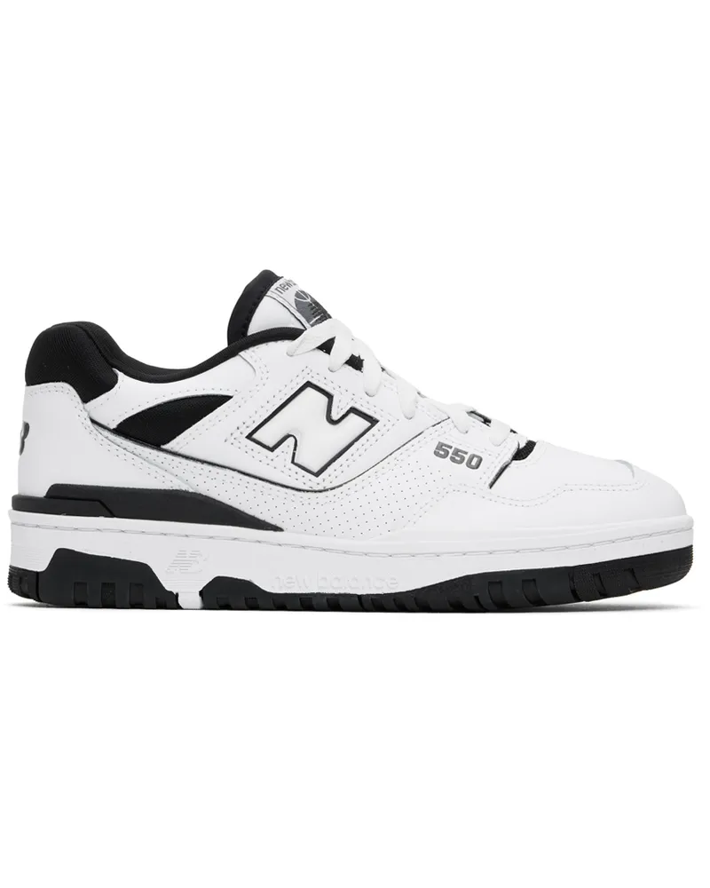 New Balance White & Black BB550 Sneakers White