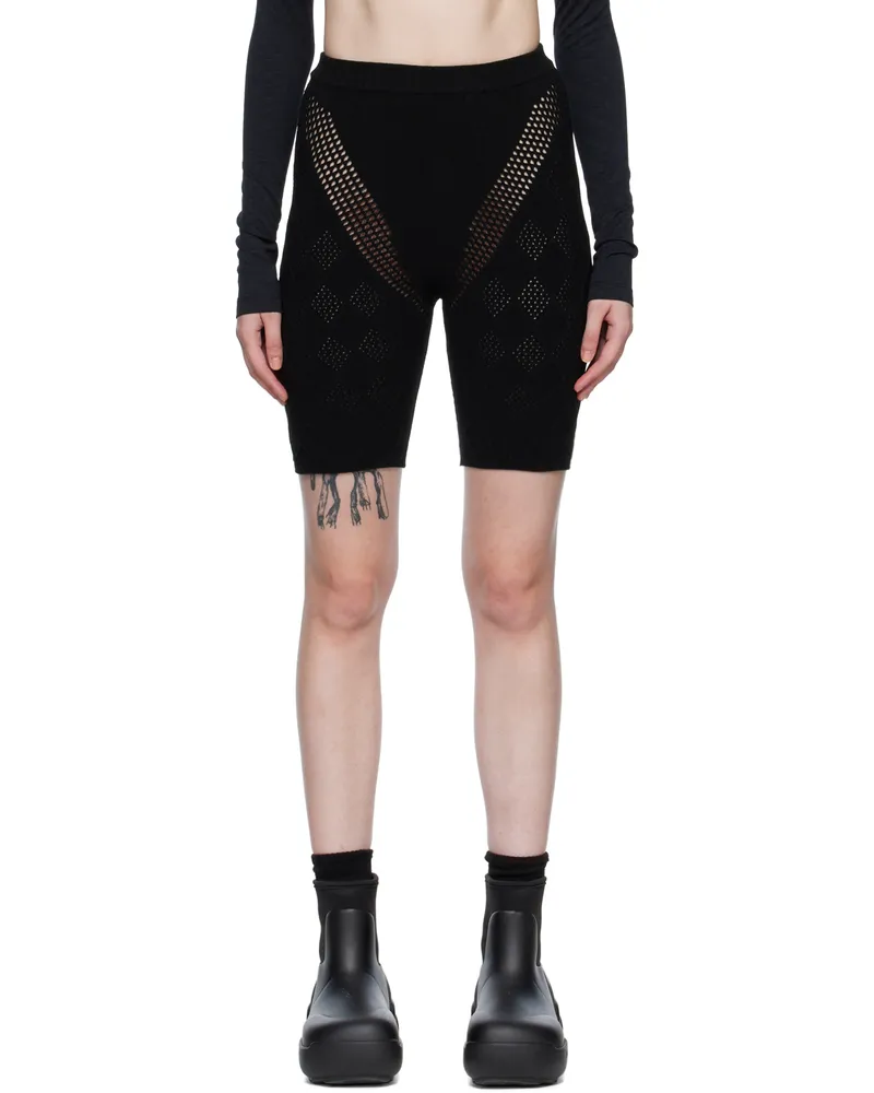AMBUSH Black Perforated Shorts Black