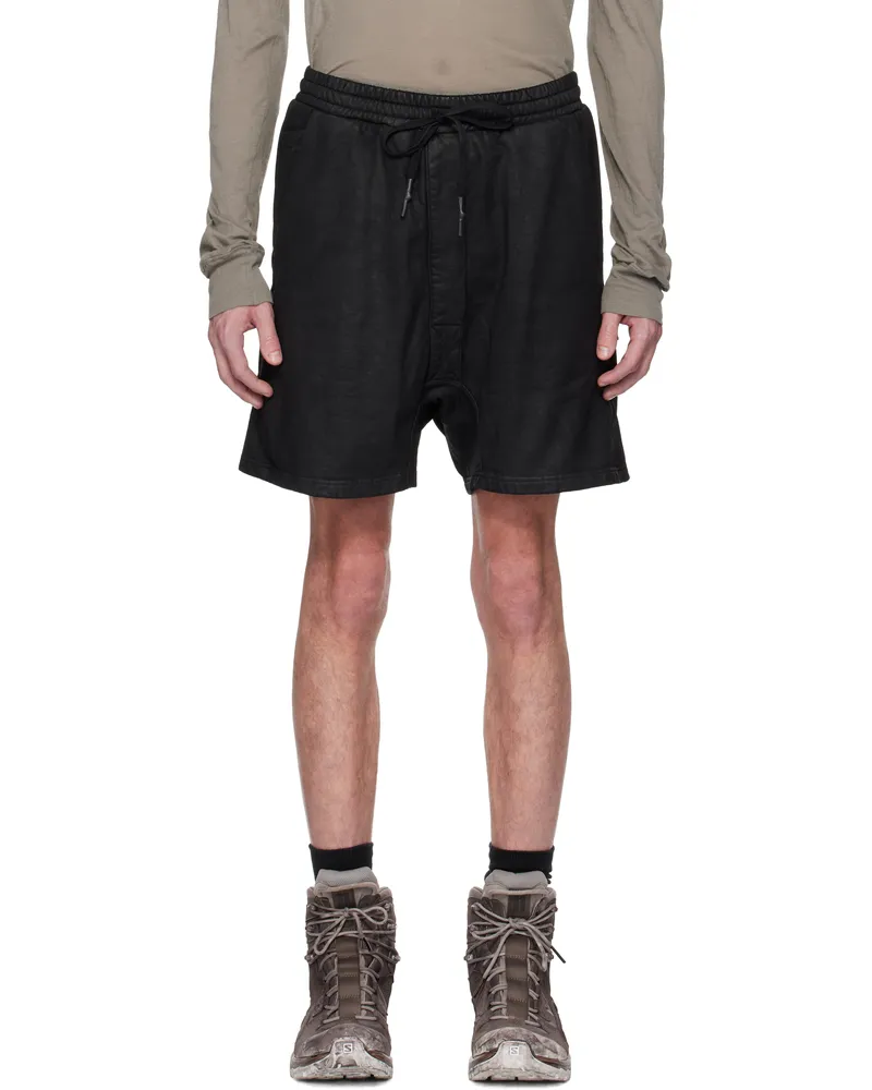 Boris Bidjan Saberi Black Coated Object Shorts Black