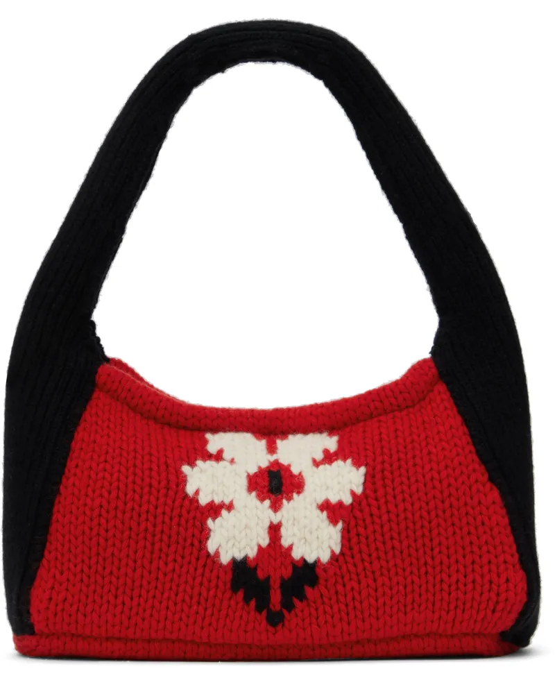 YMC SSENSE Exclusive Multicolor Handknit Bag 62-red