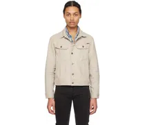 Gray Garment-Dyed Denim Jacket