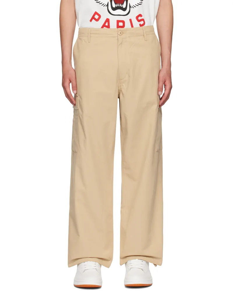 Kenzo Beige Kenzo Paris Workwear Cargo Pants Beige