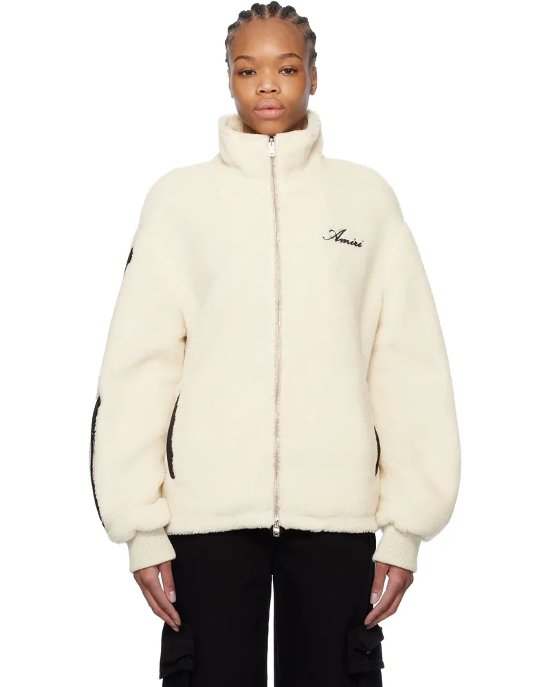Amiri Off-White Bones Fleece Jacket Alabaster