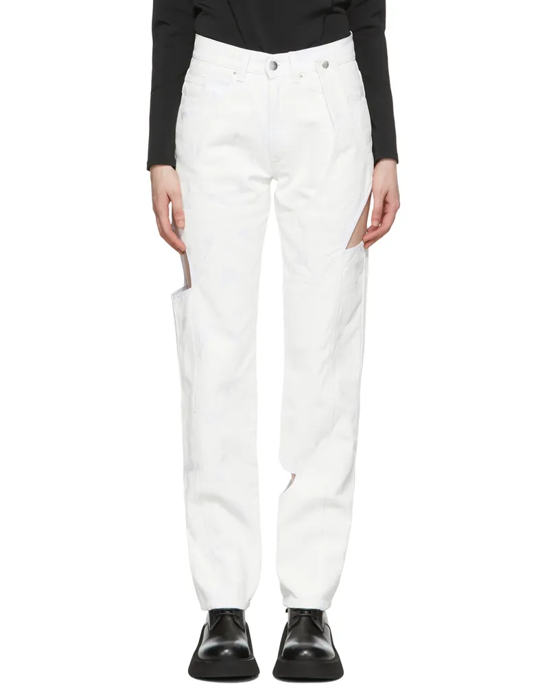 Heliot Emil Off-White Denim Jeans Off