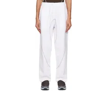 White Overlock Stitch Lounge Pants
