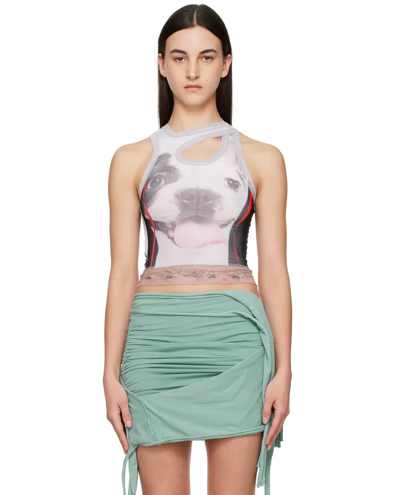 OTTOLINGER Multicolor Mesh Tank Top Dog