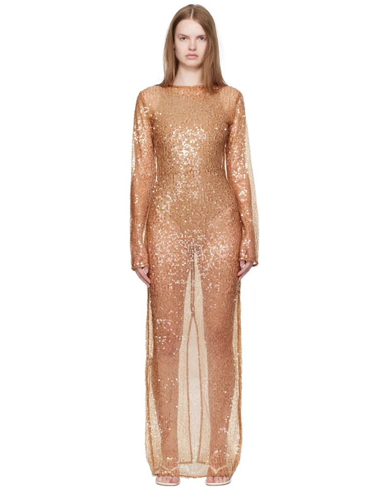 Paris Georgia Tan Thom Maxi Dress Caramel