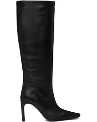 STAUD Black Wally High Heel Tall Boots Blk