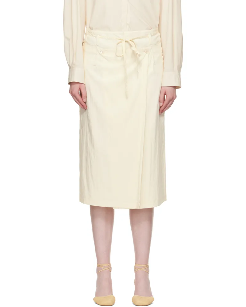 Christophe Lemaire Off-White Convertible Midi Skirt Wh014