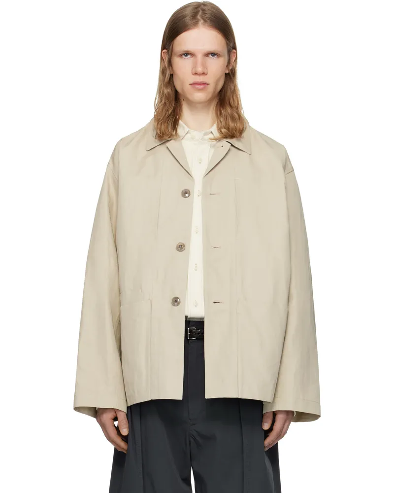 Christophe Lemaire Beige Boxy SB Workwear Jacket Bg200