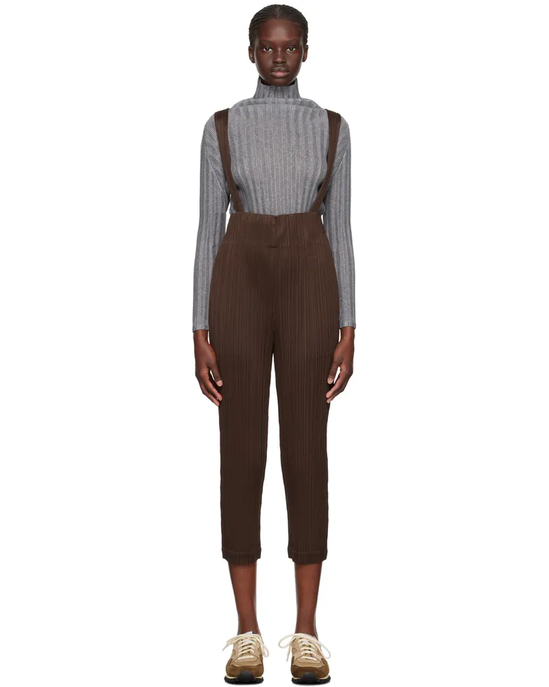 Issey Miyake Brown Monthly Colors September Jumpsuit Dark