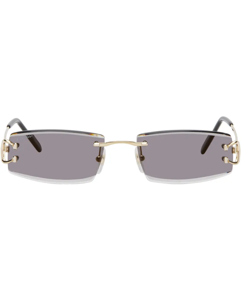Cartier Gold CT0465S Sunglasses Gold-gold-grey