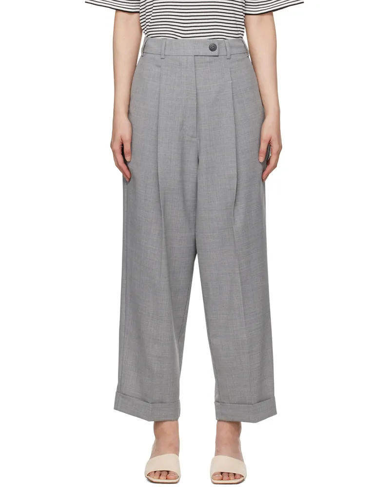 CORDERA Gray Tailoring Masculine Trousers Grey