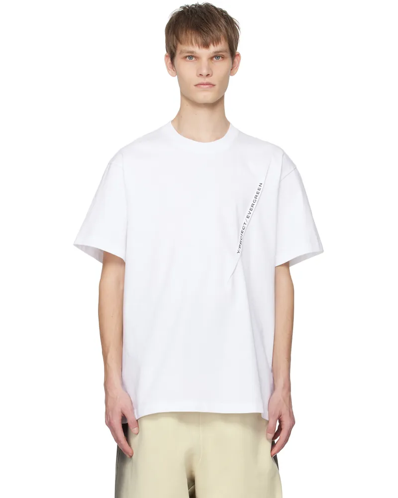 Y/PROJECT White Pinched T-Shirt Evergreen
