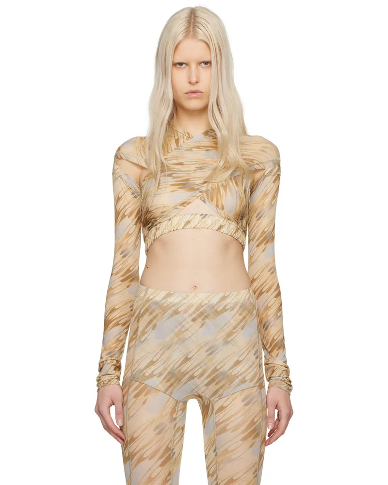 Charlotte Knowles SSENSE Exclusive Yellow Anti Cross Over Blouse Flame