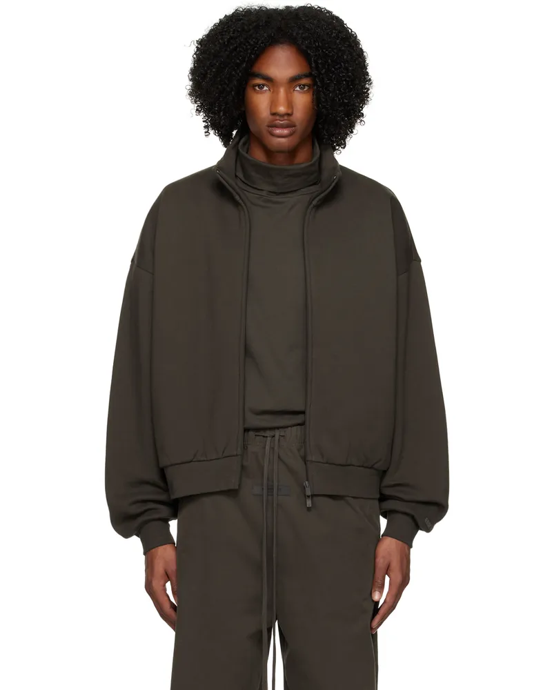 Fear of God Gray Full Zip Jacket Off-black