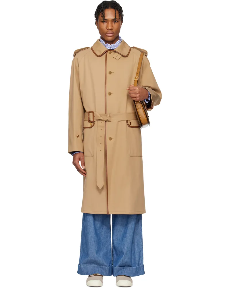 Valentino Garavani Tan Belted Trench Coat V8t