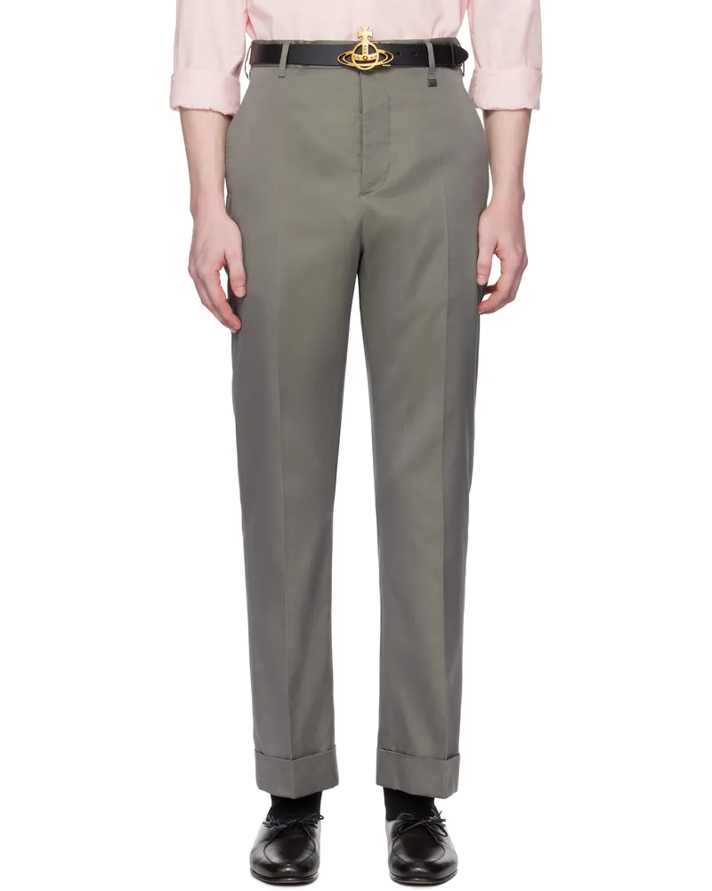 Vivienne Westwood Gray Doc Trousers Ss25-m402