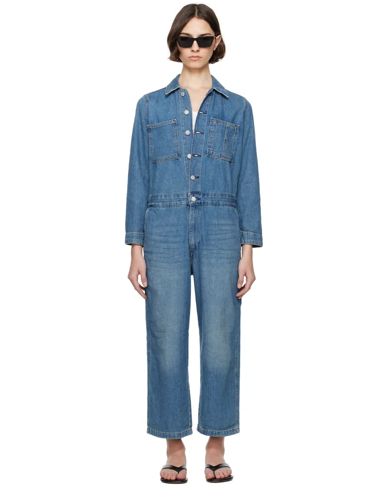Levi's Levi Blue Iconic Linen+ Denim Jumpsuit Stop