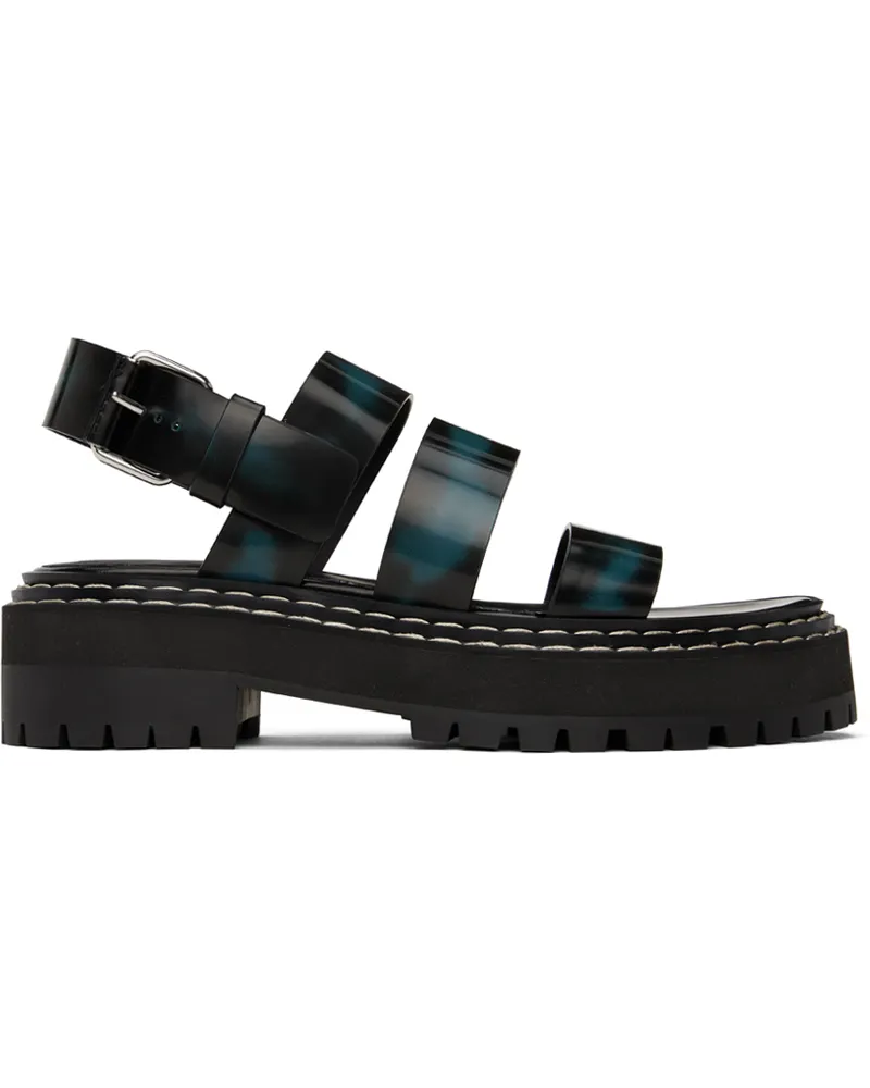 Proenza Schouler Black Lug Sandals 001