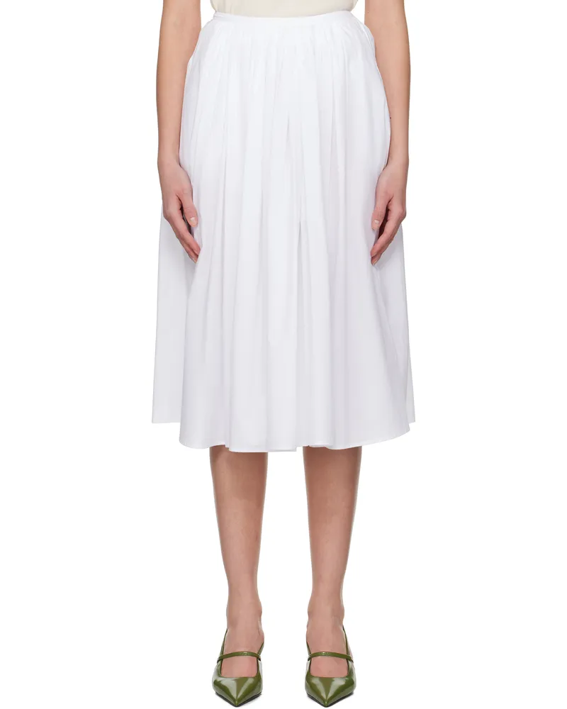 Nothing Written White Serto Gathered Midi Skirt White