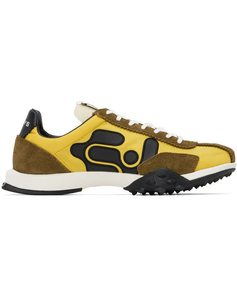 Eytys Khaki & Yellow Eros Sneakers Suede