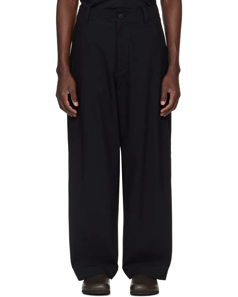 Studio Nicholson Black Mura Trousers Black