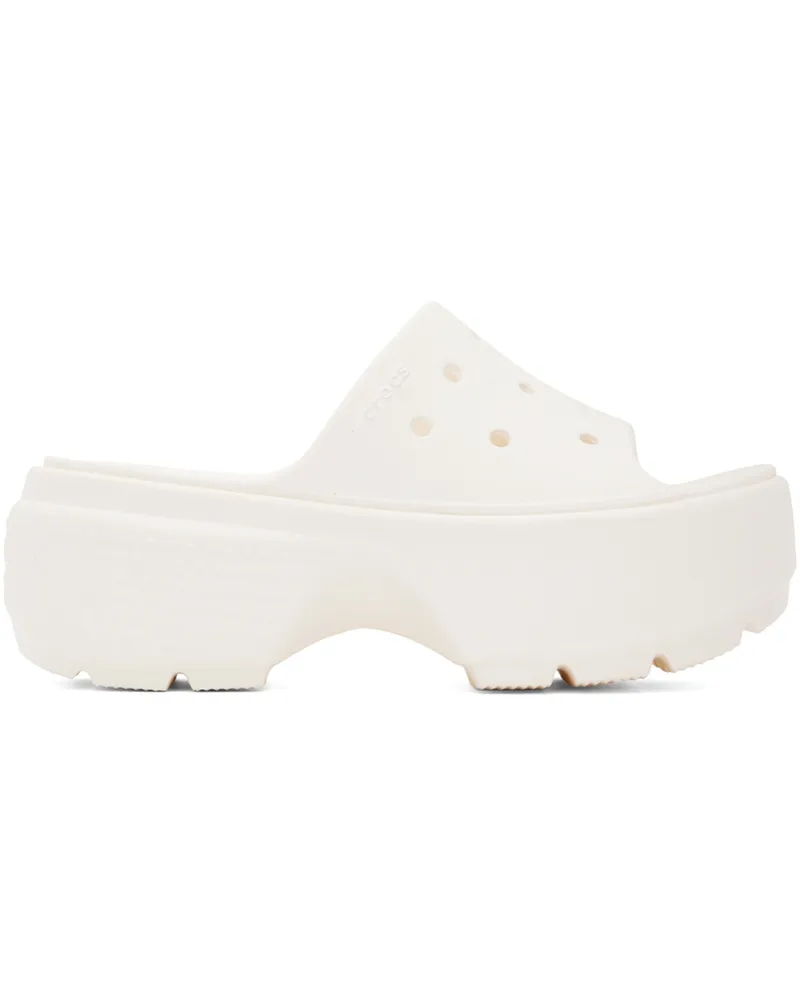 Crocs Off-White Stomp Slides Chalk