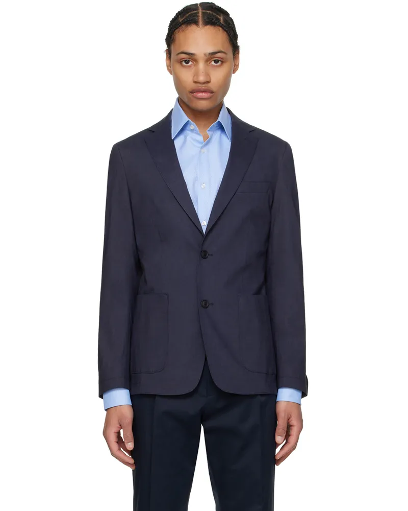 HUGO BOSS Navy Slim-Fit Blazer 404-dark